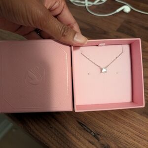 Swarovski Silver Necklace with Clear Crystal